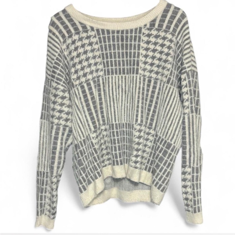 Cyrus Plaid Crew Neck Sweater